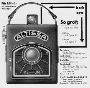 Altissa-Box (Werbeanzeige 1935)