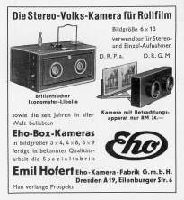 Stereo-Volks-Kamera (Werbeanzeige 1934)