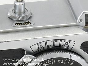 nach links geneigte sehr feine R�ndelung des Einstellrades f�r den Bildz�hler an einer Altix III