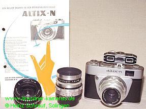 Altix-n-Ausr�stung mit Jena Tessar 2,8/50; Meyer Lydith 3,5/30; Meyer Telefogar 3,5/90 und Aufsteck-Entfernungsmesser