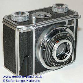 Mimosa II mit Trage�sen mit Stelo-Verschluss und Objektiv Anastigmat Erisar 2,9/5cm