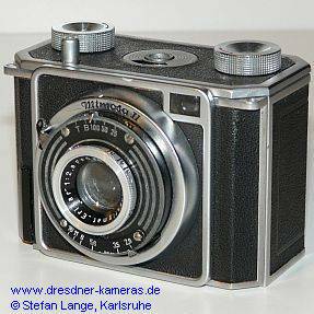 Mimosa II mit Trage�sen mit Stelo-Verschluss und Objektiv Anastigmat Erisar 2,9/5cm