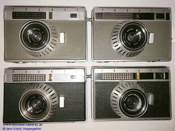 Prakti-Farbvarianten (grau-silber, grau-schwarz, schwarz-silber, schwarz-schwarz)