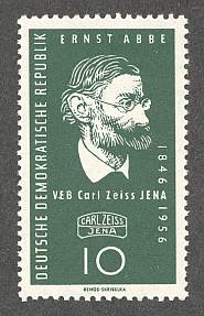 1956 - 110 Jahre Carl Zeiss Jena, Ernst Abbe, Michel-Nr. 545