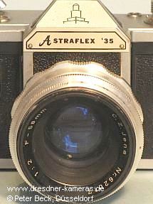 Astraflex �35 # 84457 (Consol oder Pentacon) mit aufgenietetem Namensschild