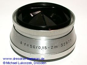 Carl-Zeiss-Jena-Stereovorsatz mit der Basis 12 mm f�r Aufnahmen von 0,15 m bis 2 m