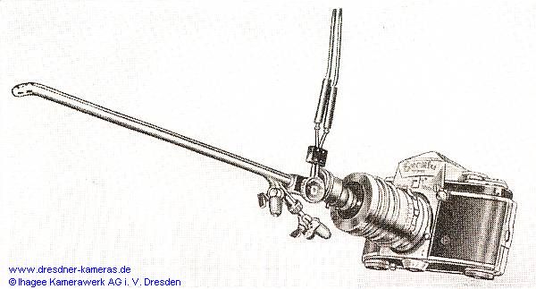 Exakta Varex mit Endoskopkapsel, Endoskop und angeschlossenen Kabeln zum �berspannungsschaltger�t