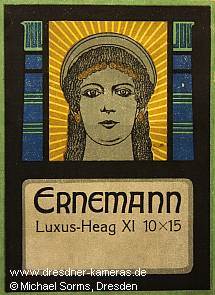 Ernemann-Lichtg�ttin auf Kameraetikett