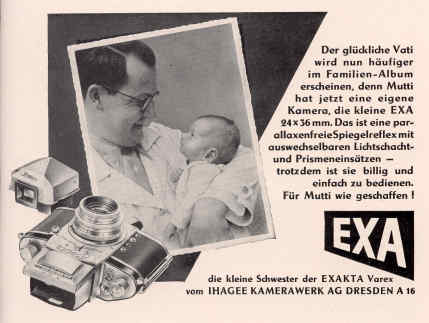 Werbeanzeige in der Zeitschrift "Die Fotografie" 1953