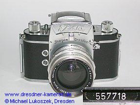 Exa #557718 mit Meyer Primagon 4,5/35; Frontplatte gepr�gt  (1960)