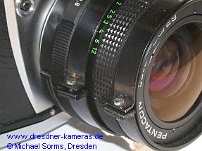 Exa 1b #753923 - Post-Version f�r die ZFE2, einfache Arretierung der Einstellringe der Optik (Pentacon auto 2,8/29mm #2514325)