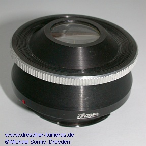Ihagee-Objektivlupe Version 2 (ab 1957), Geh�useh�he 23 mm, Lupenglas-Durchmesser 18 mm