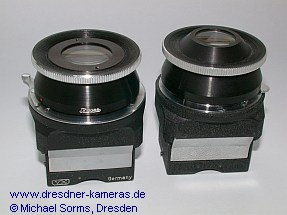Ihagee-Objektivlupeneins�tze mit passenden Objektivlupen