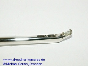 Endoskop/Endoskopschaft des VEB Medizintechnik Leipzig, Schaftspitze mit Bildkanal und 12V-Gl�hlampe