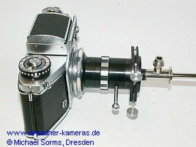 Exakta VX 1000 mit einer unbekannten Endoskopkapsel mit Zoom-Optik