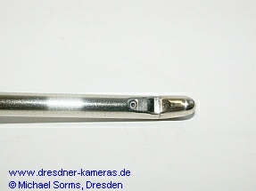 Endoskop/Endoskopschaft von Winter & Ibe Hamburg, Schaftspitze mit Bildkanal und Kanal des Lichtleitkabels 