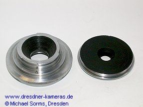 Ihagee-Endoskopanschlusskapsel, hier direkt zum Anschluss an das Kamerabajonett oder Bajonett des Balgenger�tes