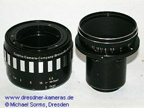 Extenar 2,8/50 mit versenkter Fassung und zugeh�rige Makrofassung