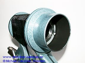 Balgennaheinstellger�t mit aufgeschraubter Lichtschutzmanschette