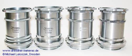 Ihagee-Zwischenringe (Bajonettringe und Tuben, Nr. 180) in verschiedenen Ausf�hrungen