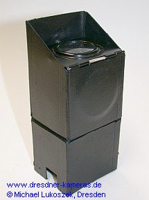 faltbare Ihagee-Lichtschachtverl�ngerung mit Lupe