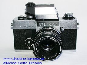 Exakta RTL 1000 #221486 mit Oreston 1,8/50 und TTL-Prismeneinsatz