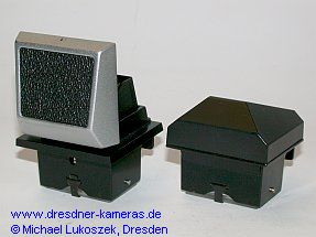 Lichtschacht und Prismeneinsatz zur Exakta RTL 1000, zus�tzlich existierte ein TTL-Prismeneinsatz