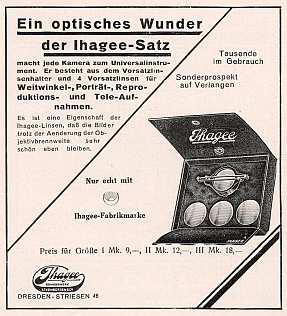 Ihagee-Satz  (Werbeanzeige, 1926)