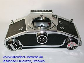 Exakta VX 100 #TK 0017 mit schwarz eloxierten Kn�pfen