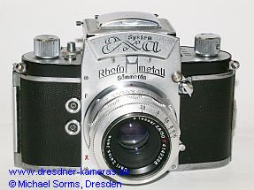 System-Exa #254861 mit Tessar 2,8/50 und Chrom-Blitzbuchsen mit Gravur F und X