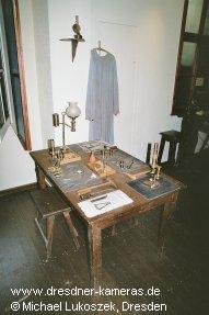 historische Werkstatt von Carl Zeiss im optischen Museum Jena