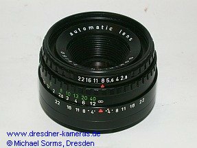 Domiplan automatic lens M42, Ringe schwarz, feet grün Domiplan automatic lens M42, Ringe schwarz, feet grün