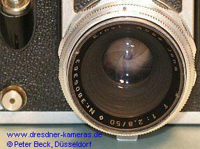 Ernst Abbe Jena T 1:2,8/50 Nr. 3805363, Namensvariante des Tessar 2,8/50