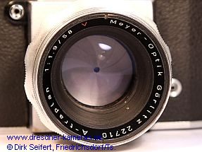 A-traplan 1:1,9/58 V, seltene Namensvariante des Meyer Primoplan 1,9/58