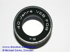 Werbeoptik 40 Jahre VEB FOG (Feinoptisches Werk G�rlitz)