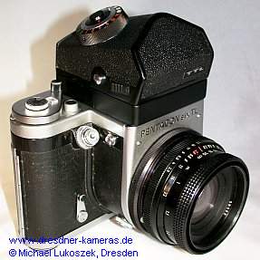 Pentacon six mit Kiev-60-TTL-Prismenaufsatz und Biometar 2,8/80mm