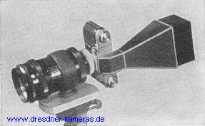 Praktina Prototyp mit Portraiteinsatz, abgebildet in "Die Fotografie" Heft 11/1952