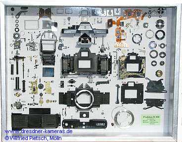 Schaukasten einer Praktica B200, eine interessante Erg�nzung einer Kamerasammlung
