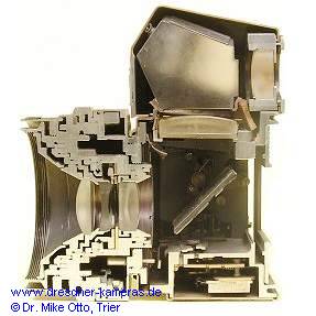 Querschnitt einer Praktica PL nova I mit T 2,8/50 - jetzt in einer privaten Sammlung