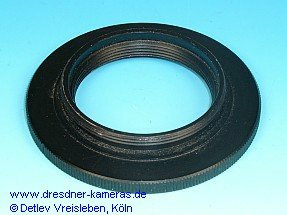 Adapterring zum Anschluss der Sonderobjektive SO-3.1 bis 3.4 an die GSK (Adaptierung des Objektivanschlusses M36x1 auf den kameraseitigen Anschluss M42x1) Adapterring zum Anschluss der Sonderobjektive SO-3.1 bis 3.4 an die GSK (Adaptierung des Objektivanschlusses M36x1 auf den kameraseitigen Anschluss M42x1)