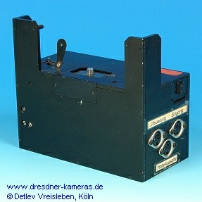 GSK-II-Studie auf der Basis der BX 20 mit Auslösemagnet und Motoraufzug im separat angesetztem Gerät GSK-II-Studie auf der Basis der BX 20 mit Auslösemagnet und Motoraufzug im separat angesetztem Gerät