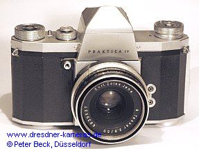 Praktica IV - seltene Variante mit kleinerem und verk�rztem Schriftzug