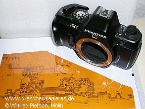 Praktica RX1 � Leiterplattenfolie