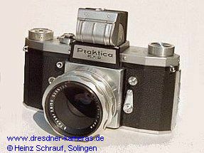 Praktica FX 2-Service-Variante (Vorlaufwerk eingebaut, Blitzbuchsen versetzt)
