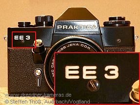 Praktica EE 3 #000543 mit gr��erer Typbezeichnung (eingraviert) und erweiterter Zeitenreihe