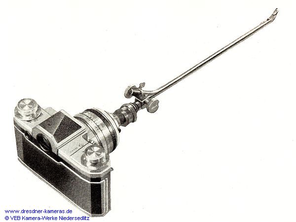 Praktina IIA mit Endoskopzwischenst�ck und Endoskop