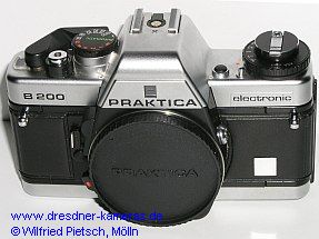 Praktica B 200 chrome with blank label