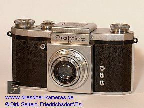 Praktica, FX later engraved and flash sync. retrofitted (Praktica, 1th version wit cast-on strap lugs)