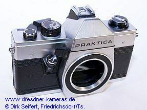 Praktica with blank body-cap for Great Britain
