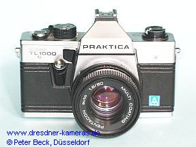 Praktica super TL 1000 with label Pentacon Italia